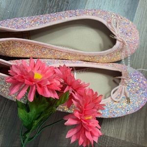 Pink sparkly shoes